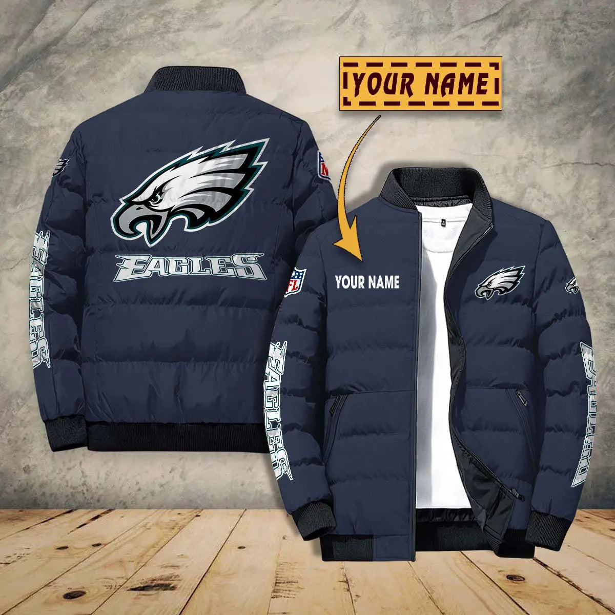 Philadelphia Eagles New Personalized Winter Puffer Jacket AZBTPFKJ000012