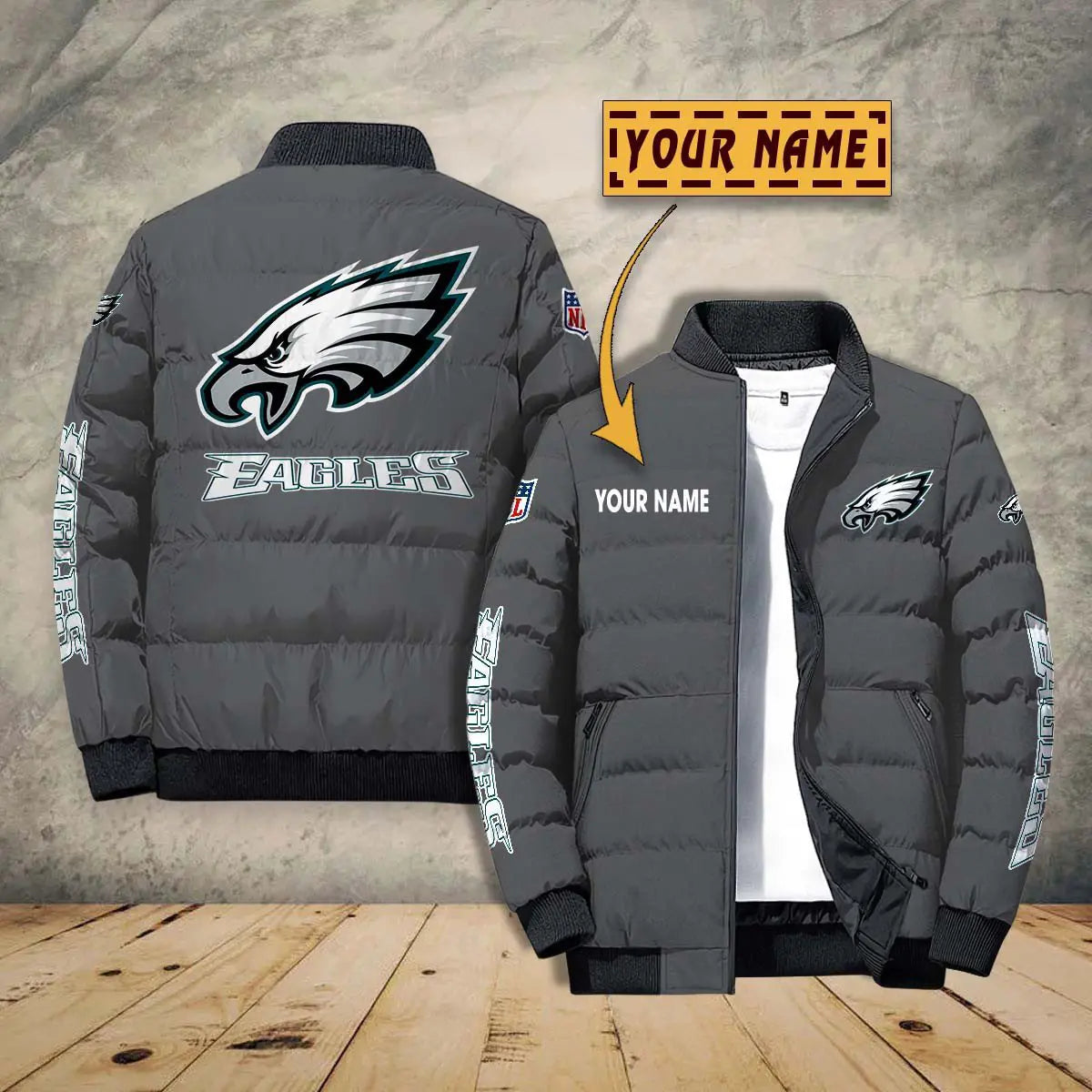 Philadelphia Eagles New Personalized Winter Puffer Jacket AZBTPFKJ000012