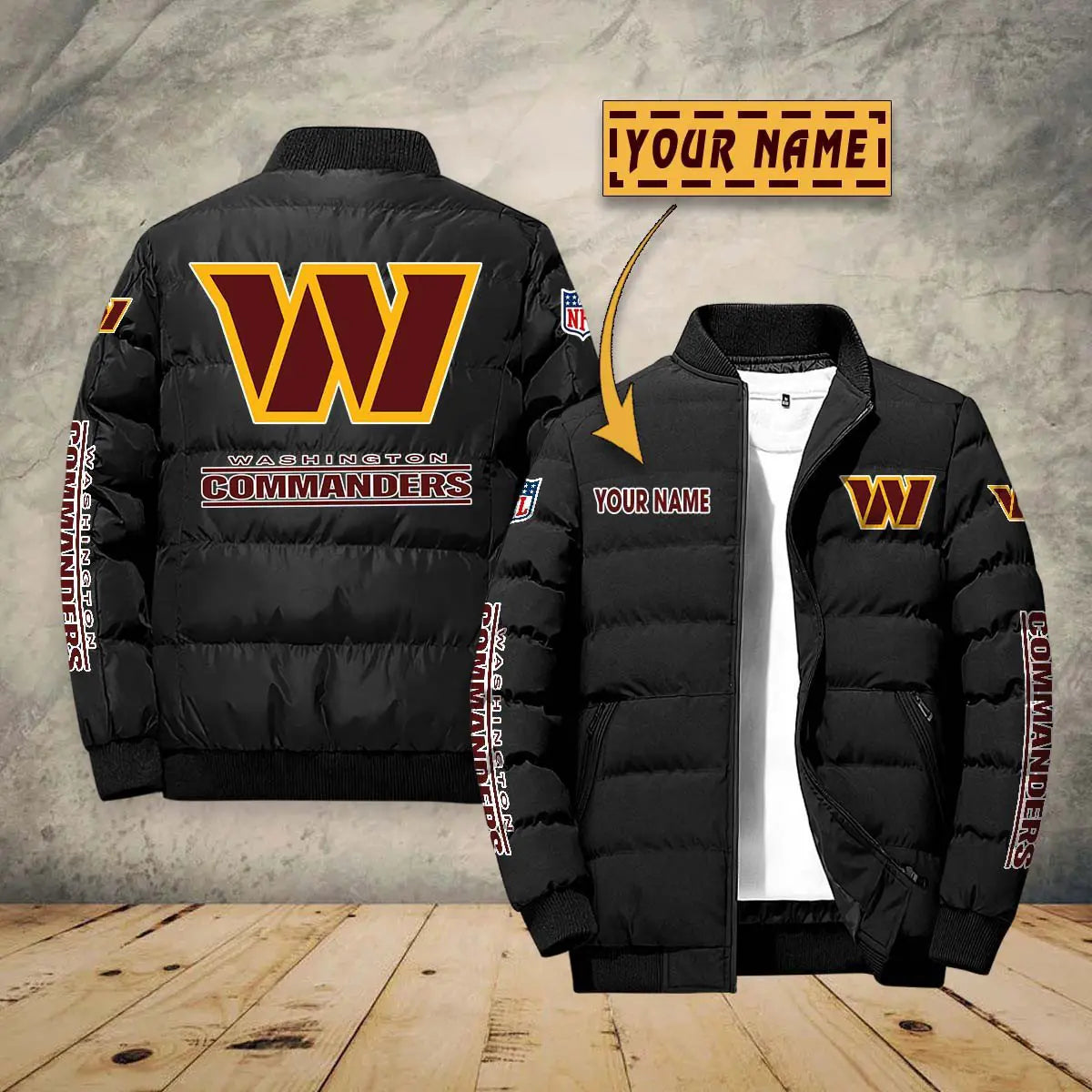 Washington Commanders New Personalized Winter Puffer Jacket AZBTPFKJ000014