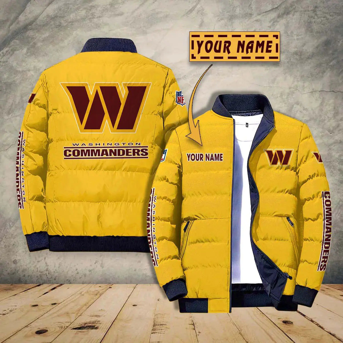 Washington Commanders New Personalized Winter Puffer Jacket AZBTPFKJ000014