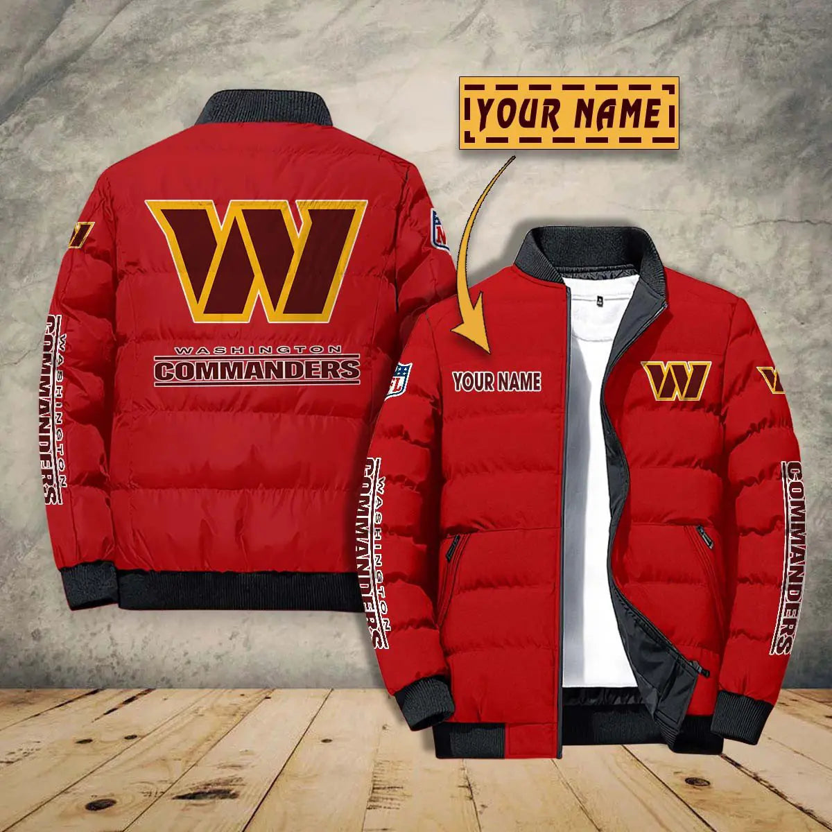 Washington Commanders New Personalized Winter Puffer Jacket AZBTPFKJ000014