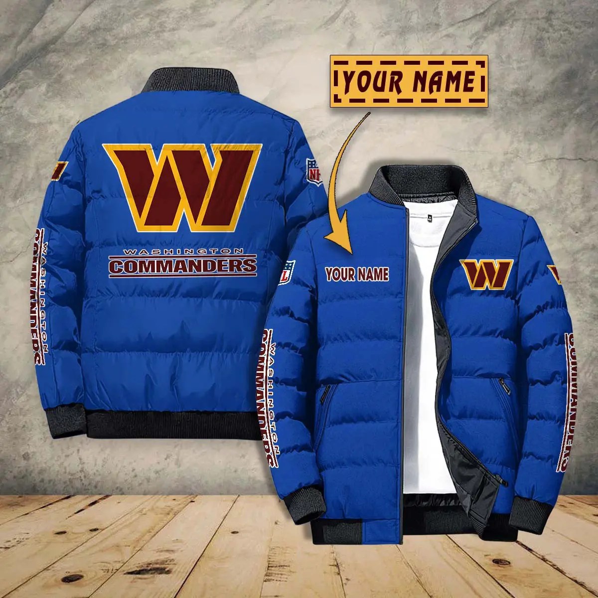 Washington Commanders New Personalized Winter Puffer Jacket AZBTPFKJ000014