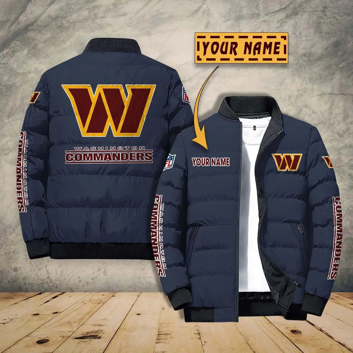 Washington Commanders New Personalized Winter Puffer Jacket AZBTPFKJ000014