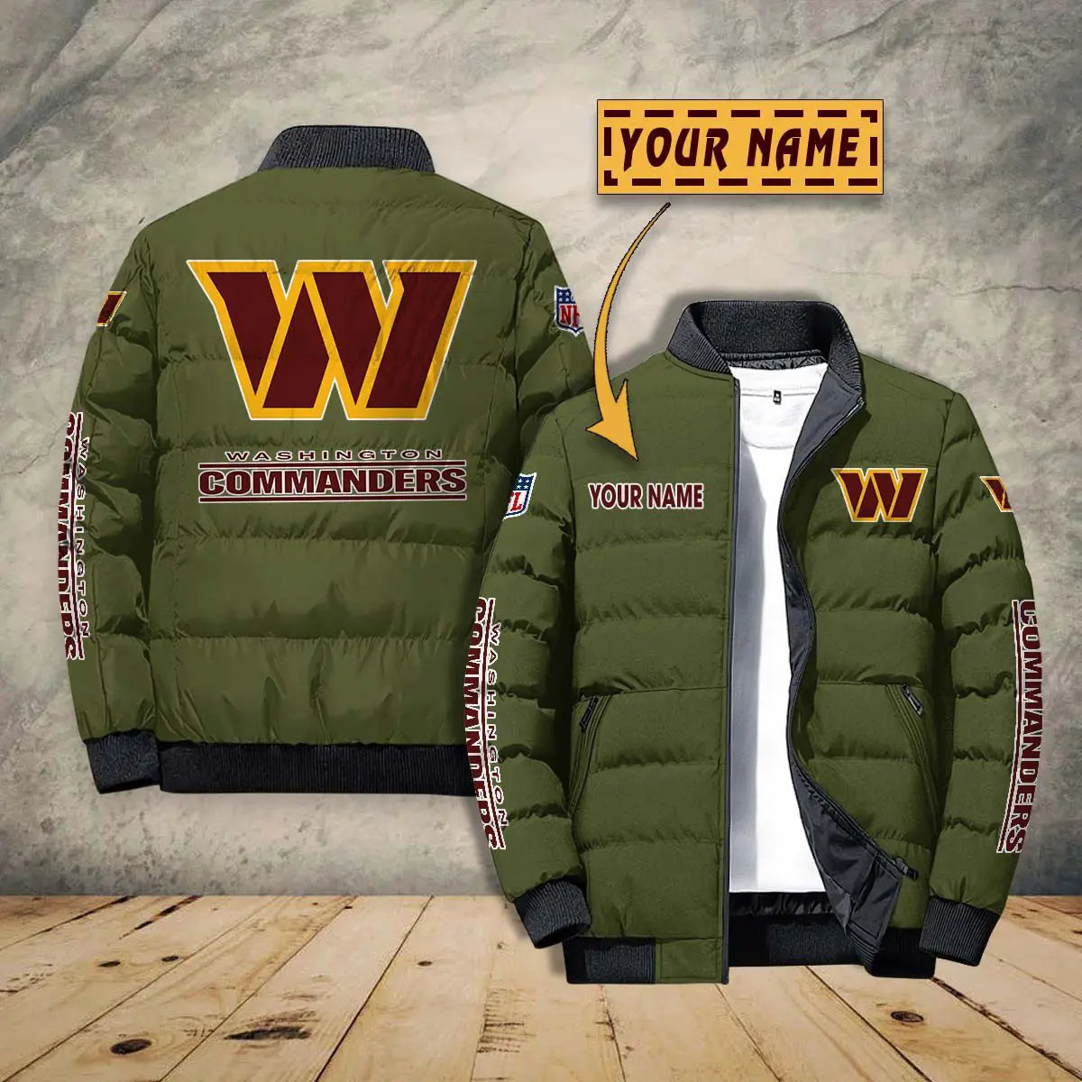 Washington Commanders New Personalized Winter Puffer Jacket AZBTPFKJ000014