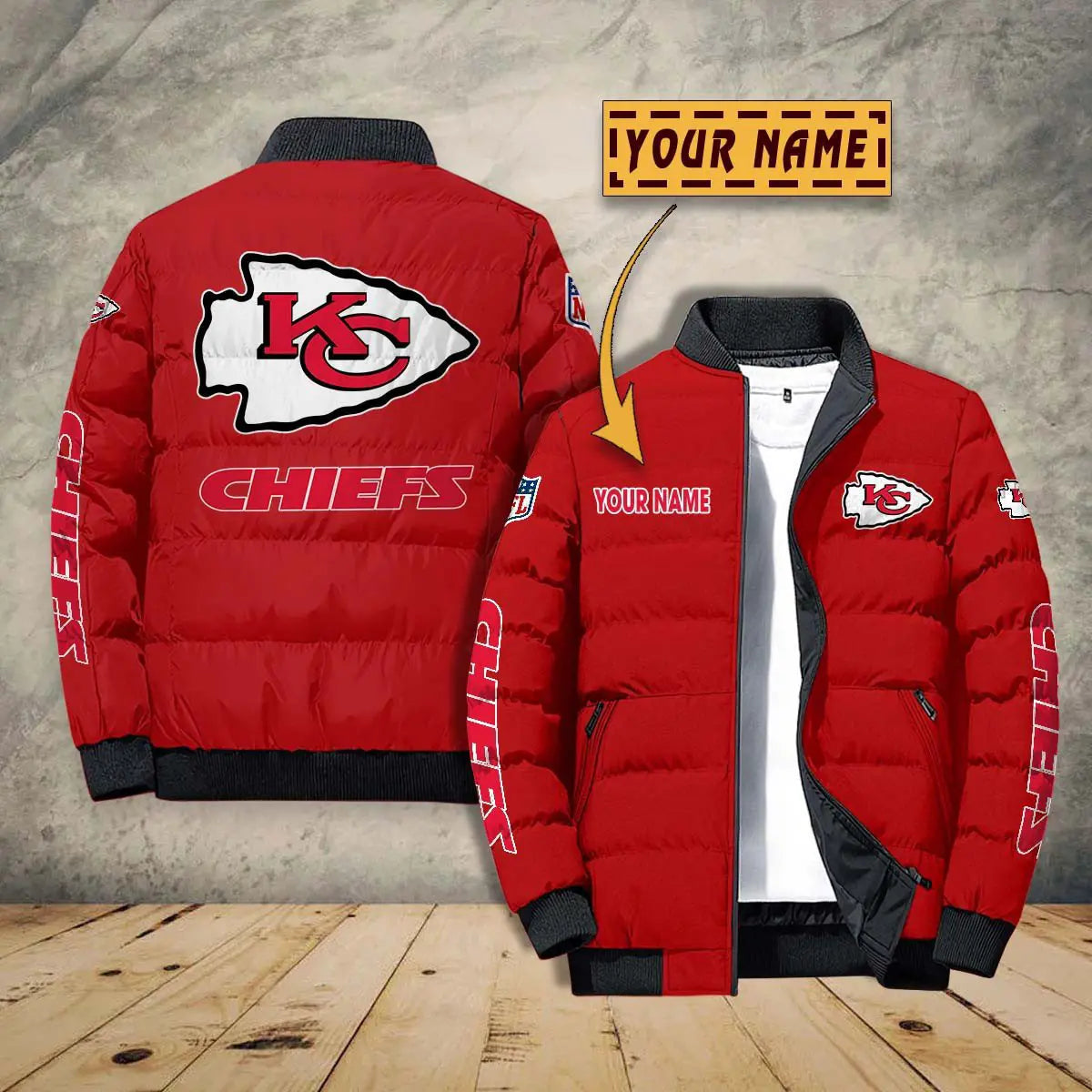 Kansas City Chiefs New Personalized Winter Puffer Jacket AZBTPFKJ000015