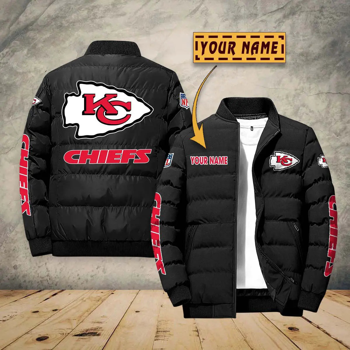 Kansas City Chiefs New Personalized Winter Puffer Jacket AZBTPFKJ000015
