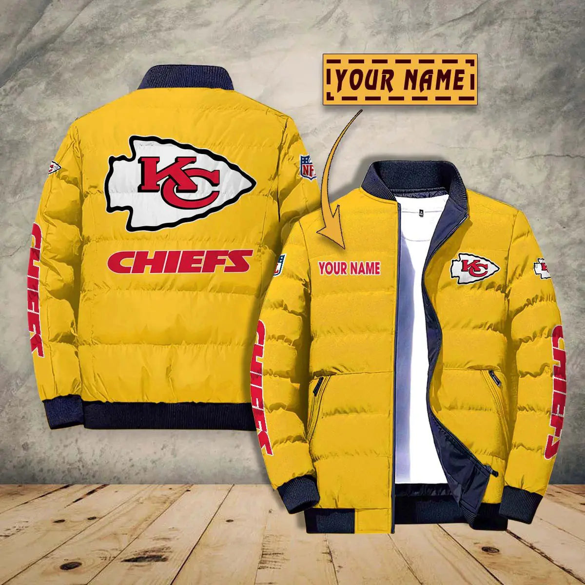 Kansas City Chiefs New Personalized Winter Puffer Jacket AZBTPFKJ000015