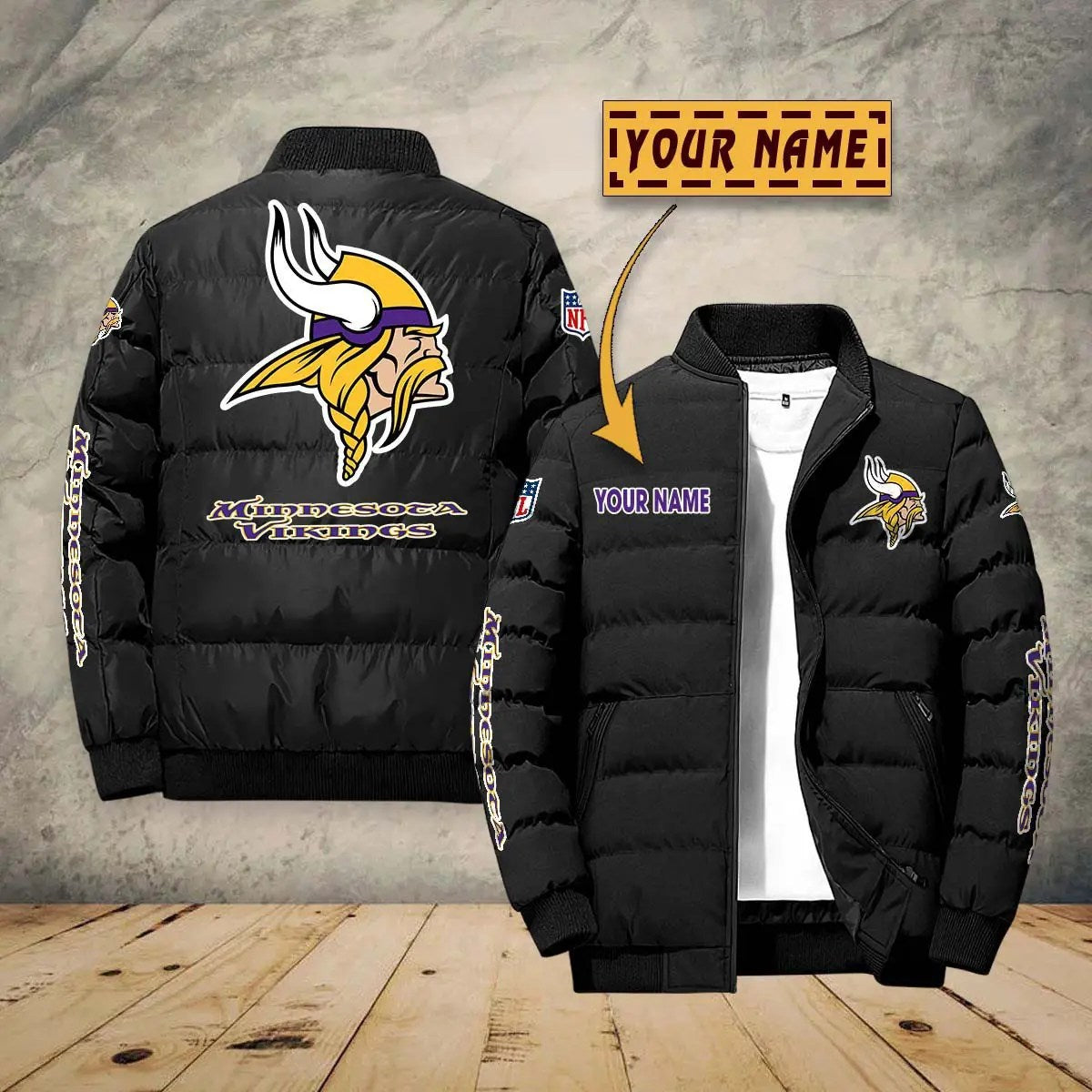 Minnesota Vikings New Personalized Winter Puffer Jacket AZBTPFKJ000018