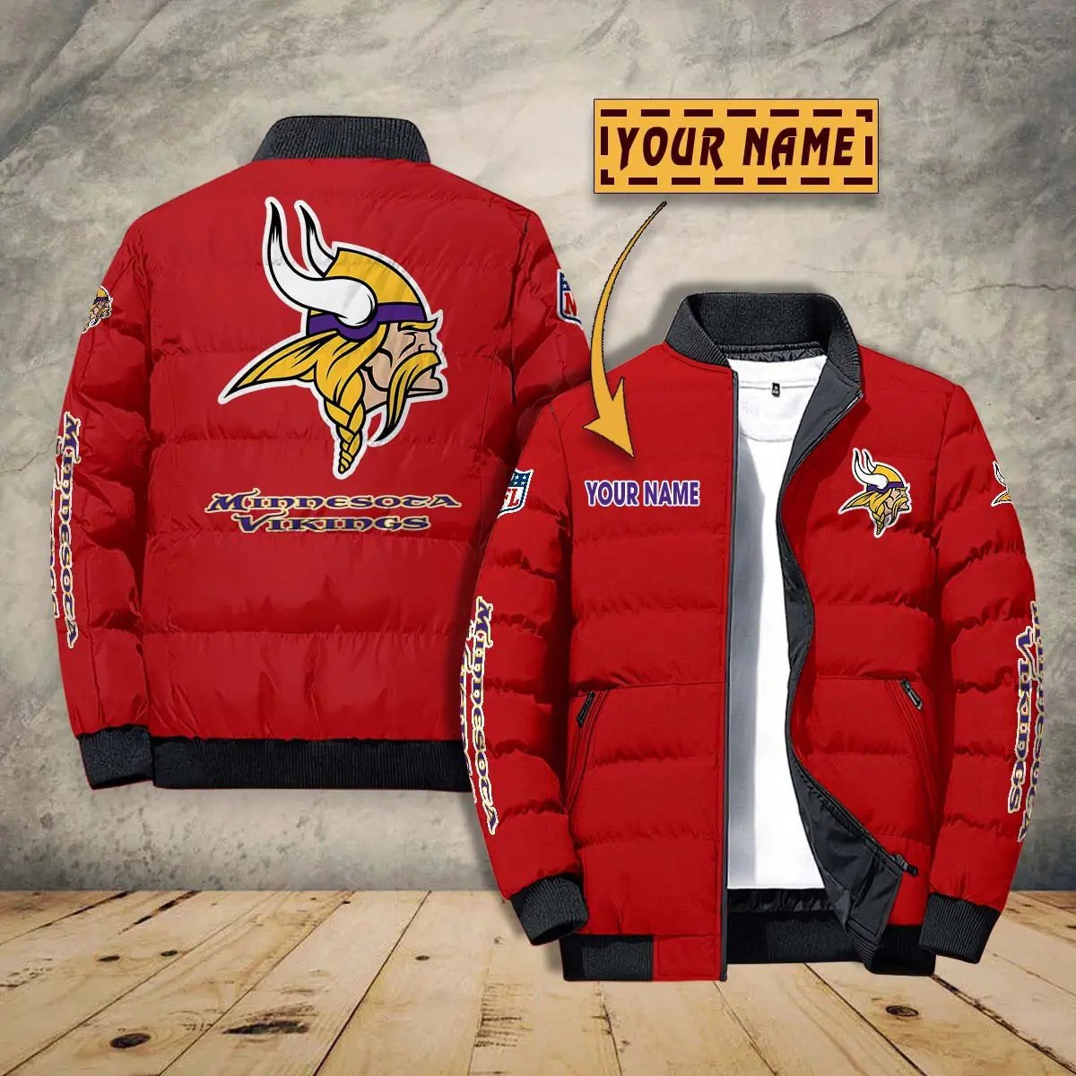 Minnesota Vikings New Personalized Winter Puffer Jacket AZBTPFKJ000018