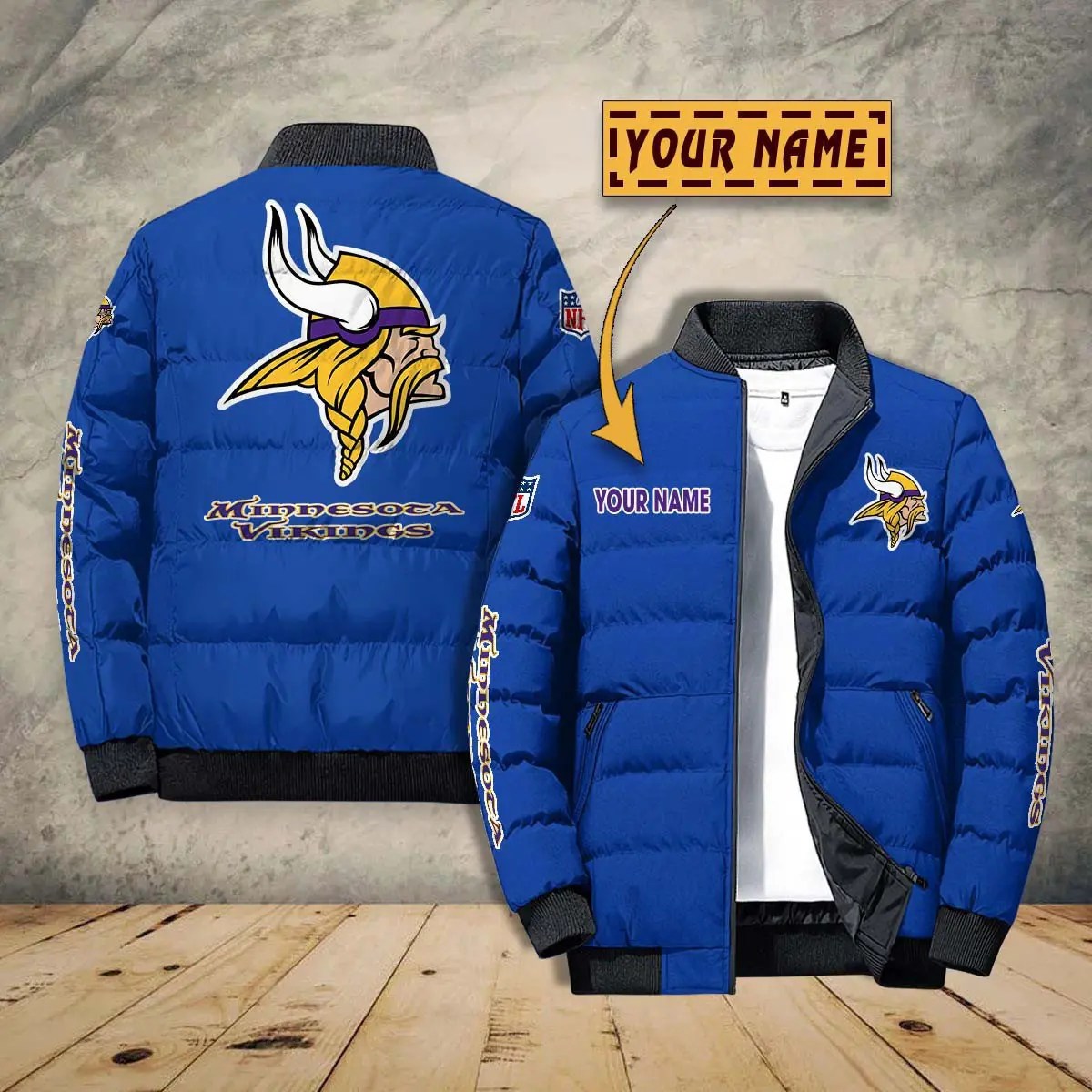 Minnesota Vikings New Personalized Winter Puffer Jacket AZBTPFKJ000018
