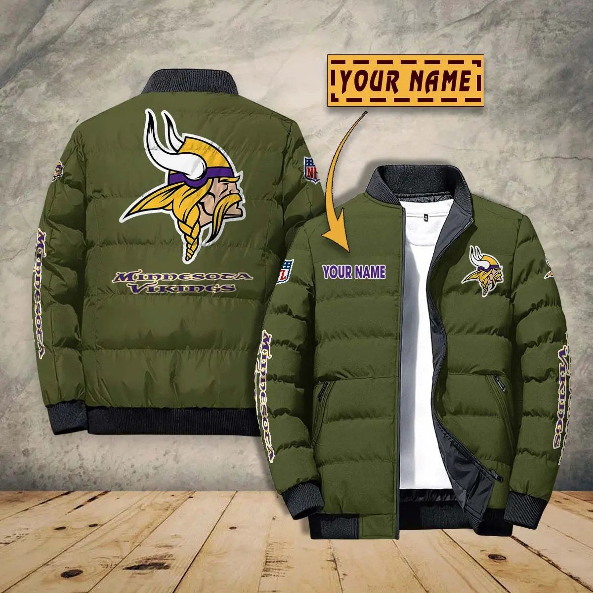 Minnesota Vikings New Personalized Winter Puffer Jacket AZBTPFKJ000018