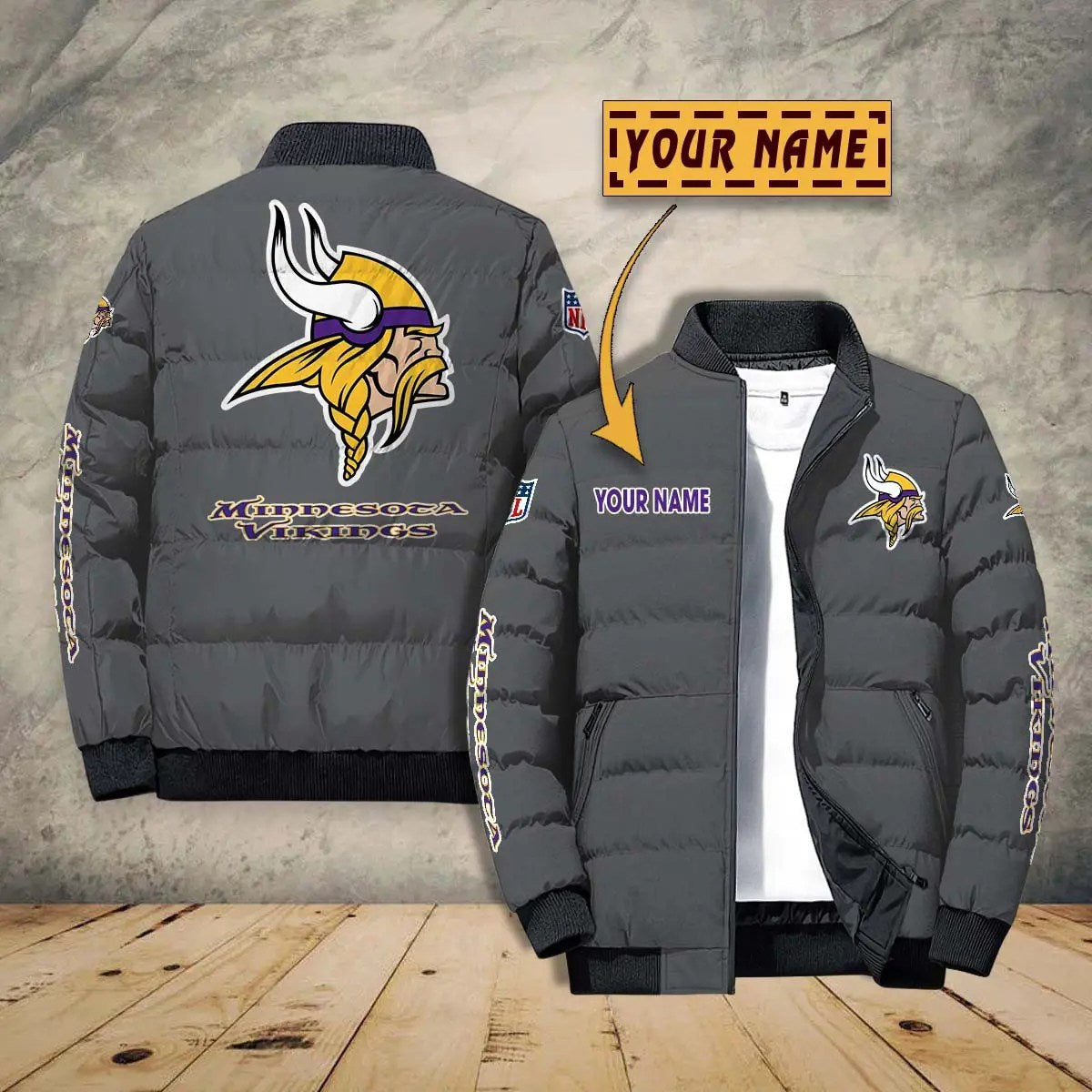 Minnesota Vikings New Personalized Winter Puffer Jacket AZBTPFKJ000018