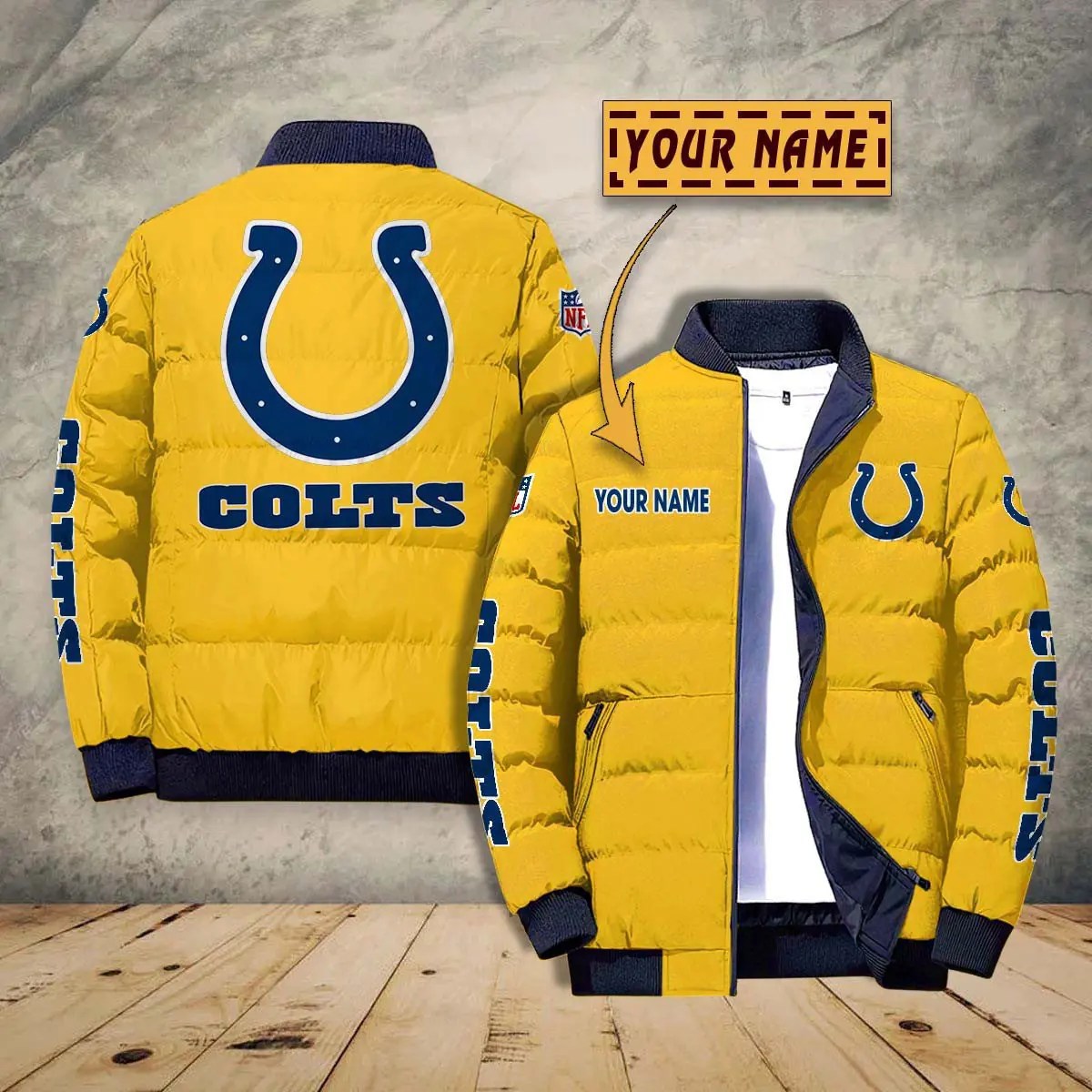 Indianapolis Colts New Personalized Winter Puffer Jacket AZBTPFKJ000021