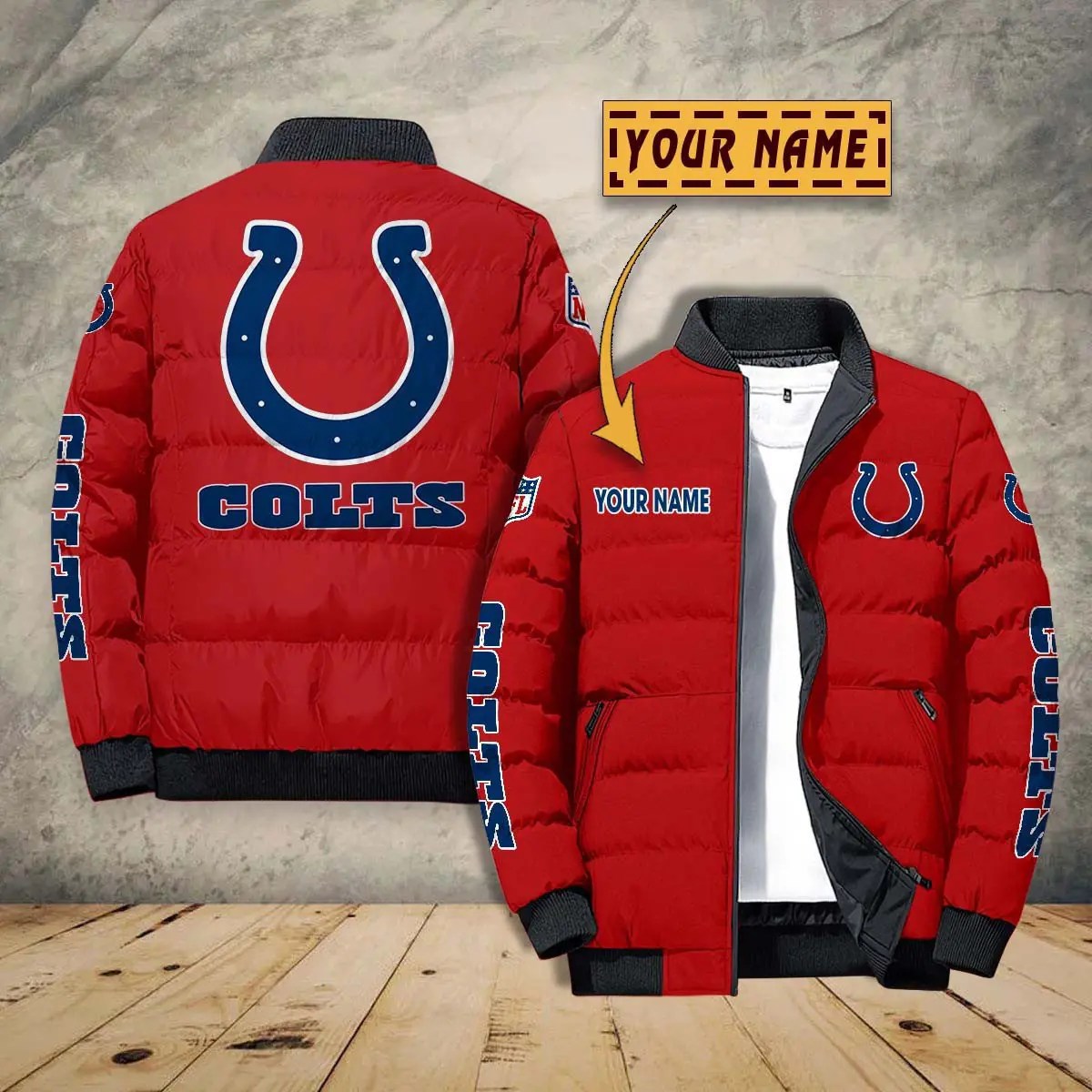 Indianapolis Colts New Personalized Winter Puffer Jacket AZBTPFKJ000021