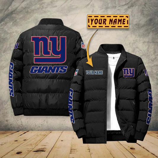 New York Giants New Personalized Winter Puffer Jacket AZBTPFKJ000029