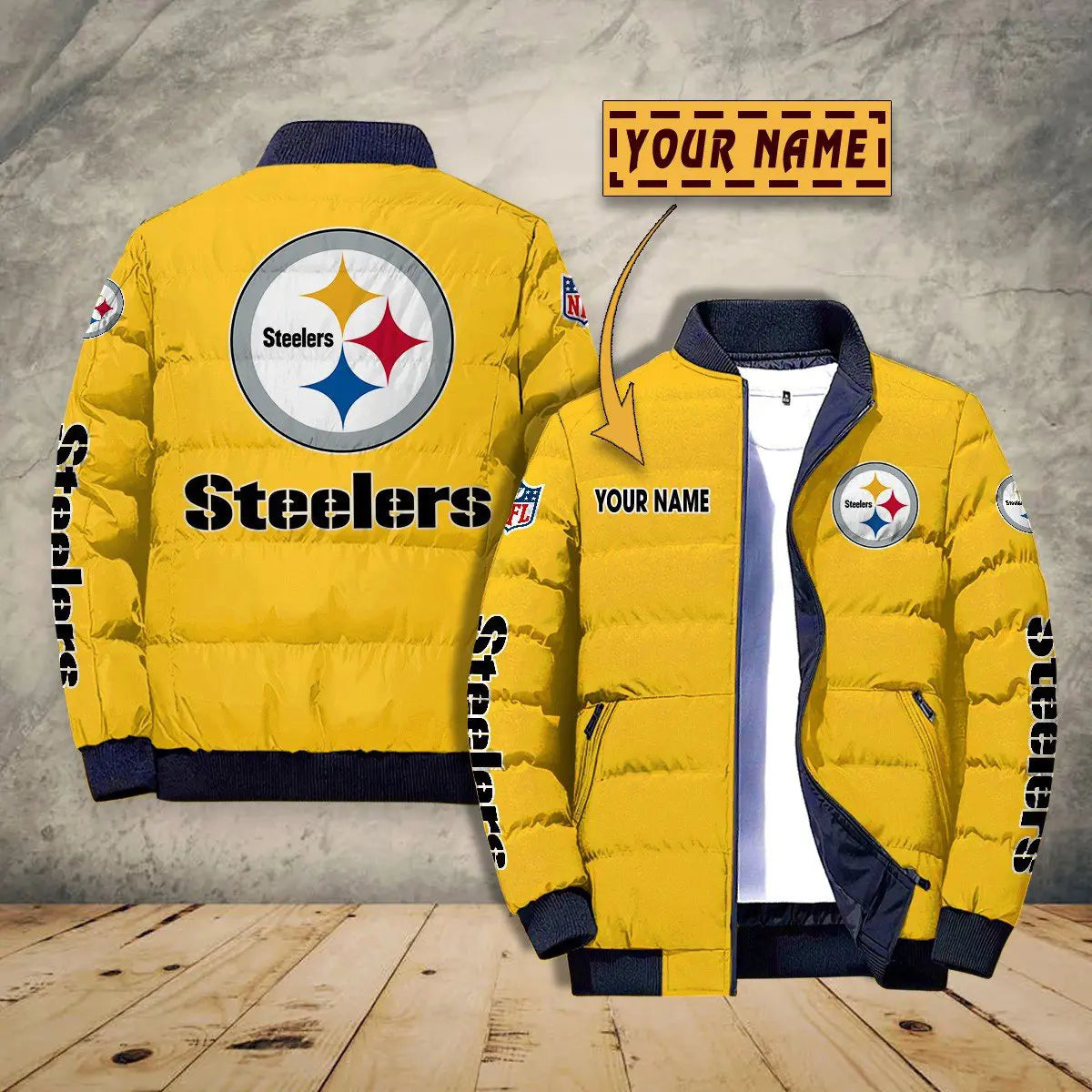 Pittsburgh Steelers New Personalized Winter Puffer Jacket AZBTPFKJ000032