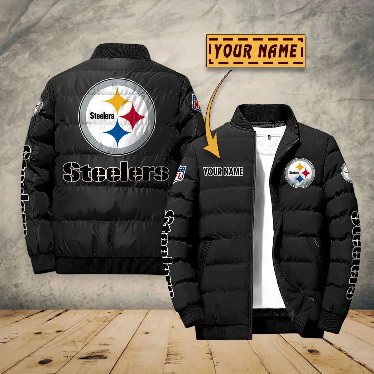 Pittsburgh Steelers New Personalized Winter Puffer Jacket AZBTPFKJ000032