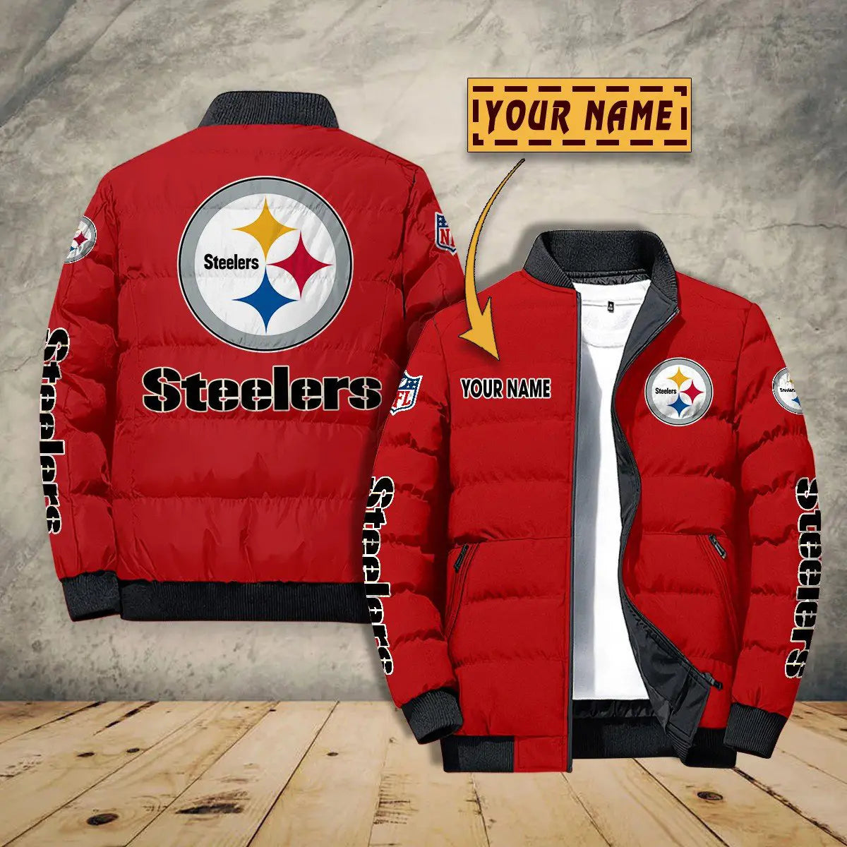 Pittsburgh Steelers New Personalized Winter Puffer Jacket AZBTPFKJ000032