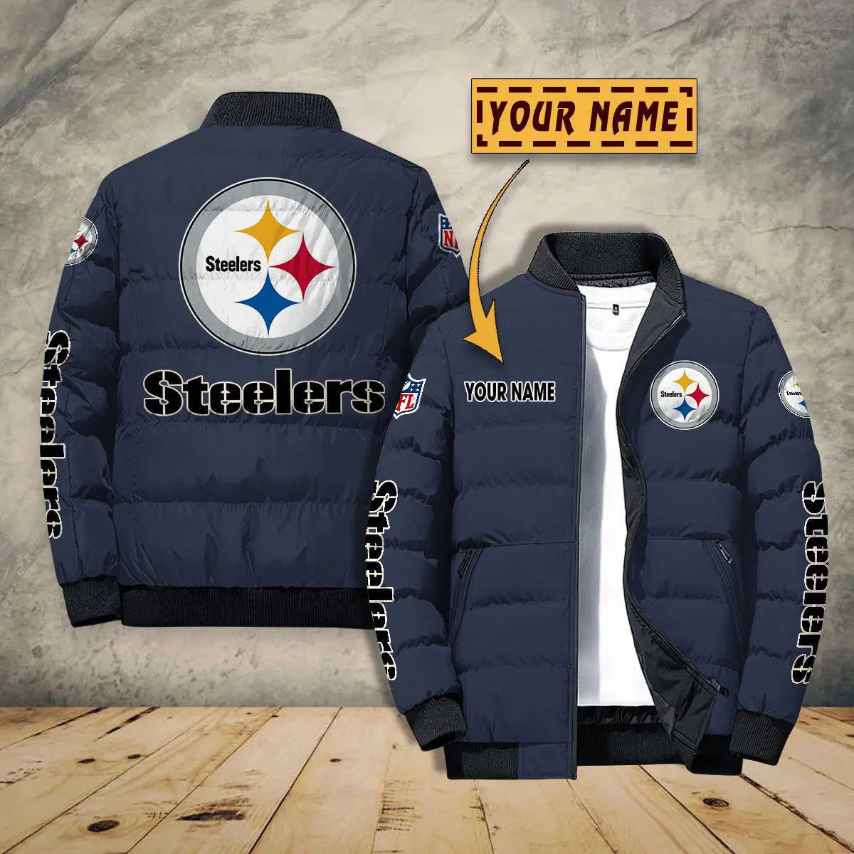 Pittsburgh Steelers New Personalized Winter Puffer Jacket AZBTPFKJ000032