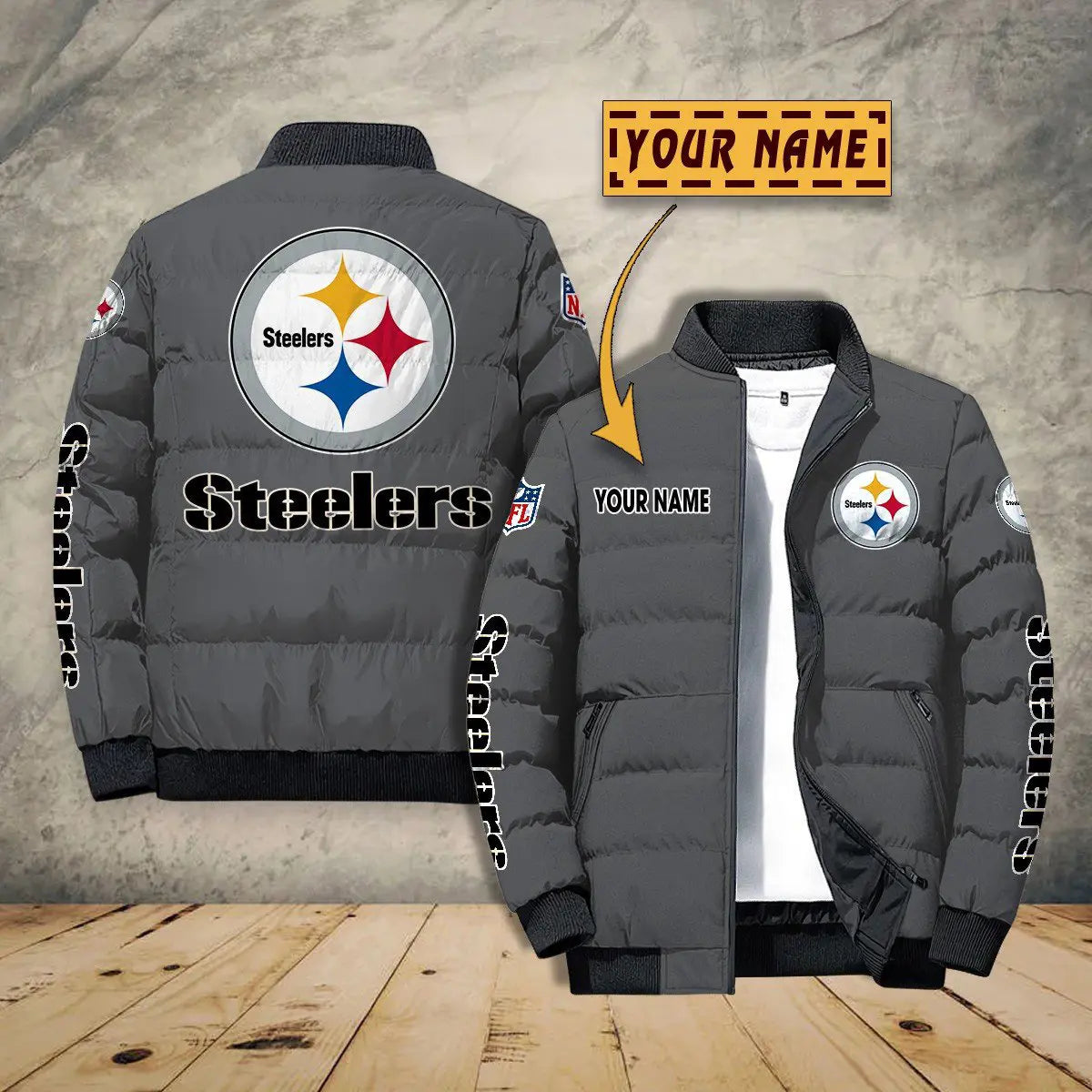Pittsburgh Steelers New Personalized Winter Puffer Jacket AZBTPFKJ000032
