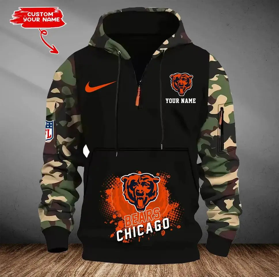Chicago Bears Camouflage Hooded Sweatshirt HA38