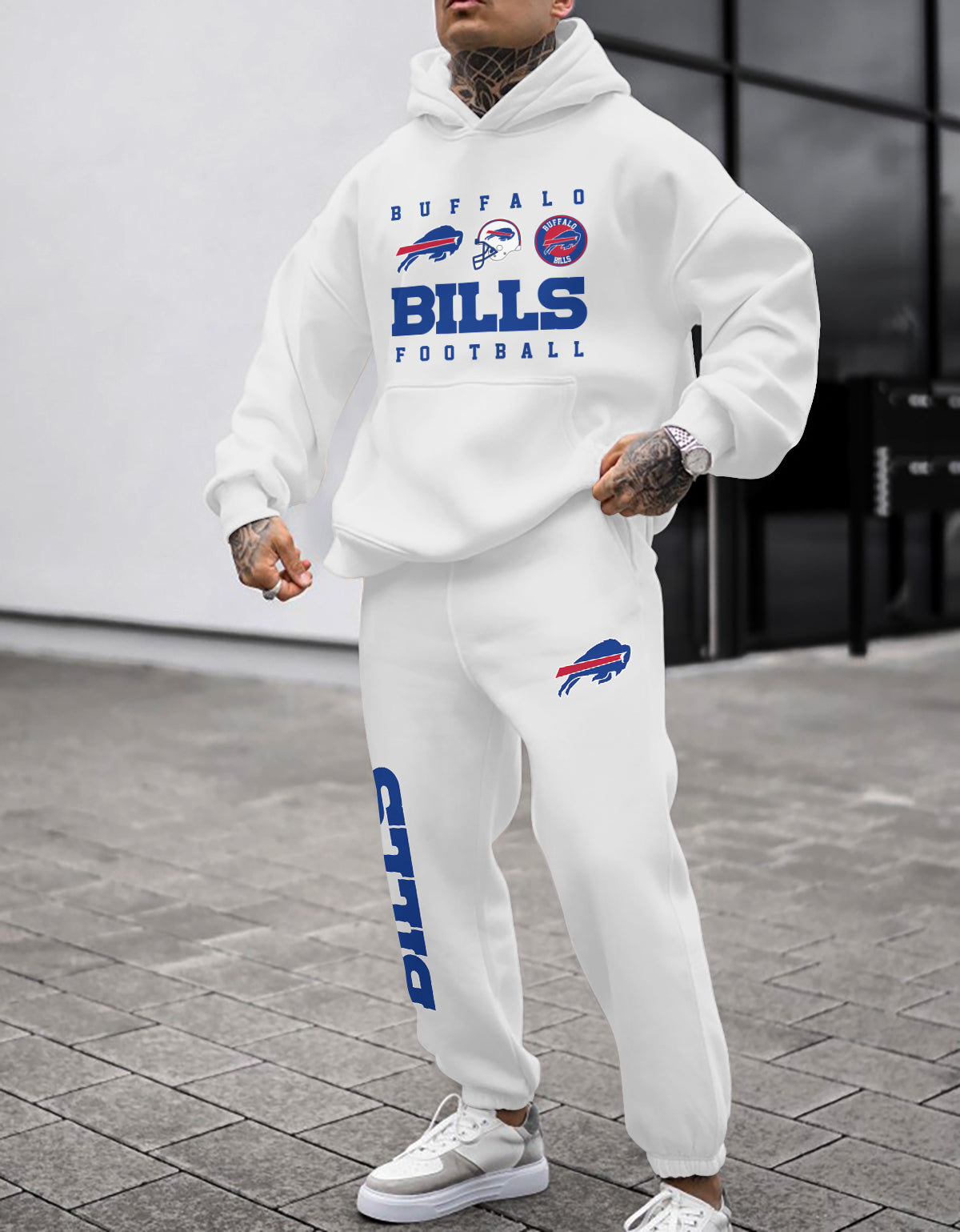 Buffalo Bills Combo Pullover Hoodie And Sweatpants AZBTPHSP000358