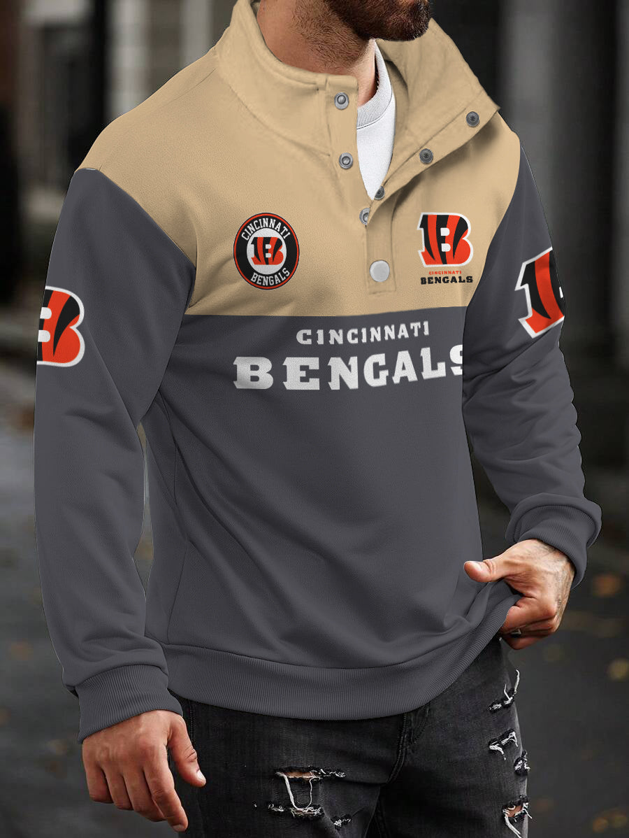 Cincinnati Bengals Casual Colorful Stand Collar Sweatshirt AZBTSCSW000376