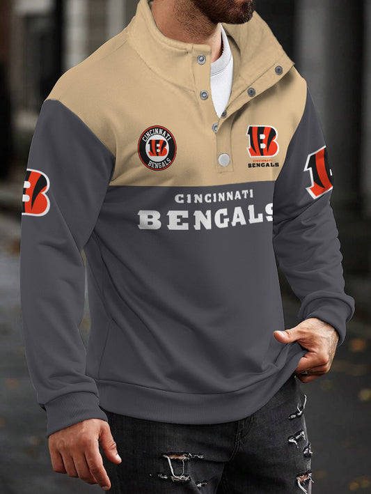 Cincinnati Bengals Casual Colorful Stand Collar Sweatshirt AZBTSCSW000376