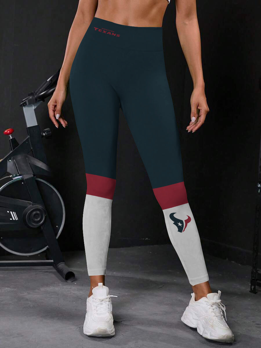Houston Texans High Waist Push Up Printed Leggings