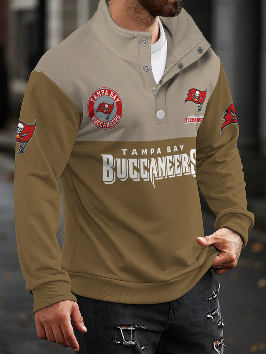 Tampa Bay Buccaneers Casual Colorful Stand Collar Sweatshirt AZBTSCSW000493
