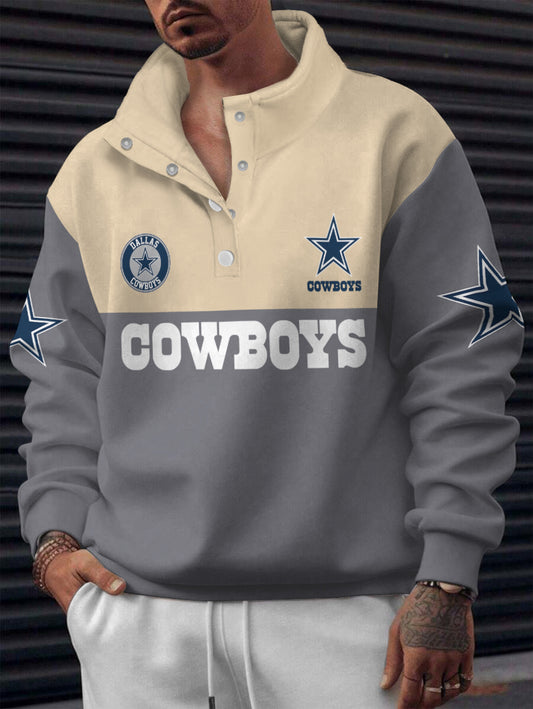 Dallas Cowboys Casual Colorful Stand Collar Sweatshirt AZBTSCSW000521