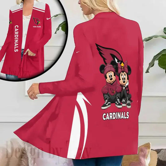 Arizona Cardinals Women Patch Pocket Cardigan BT005