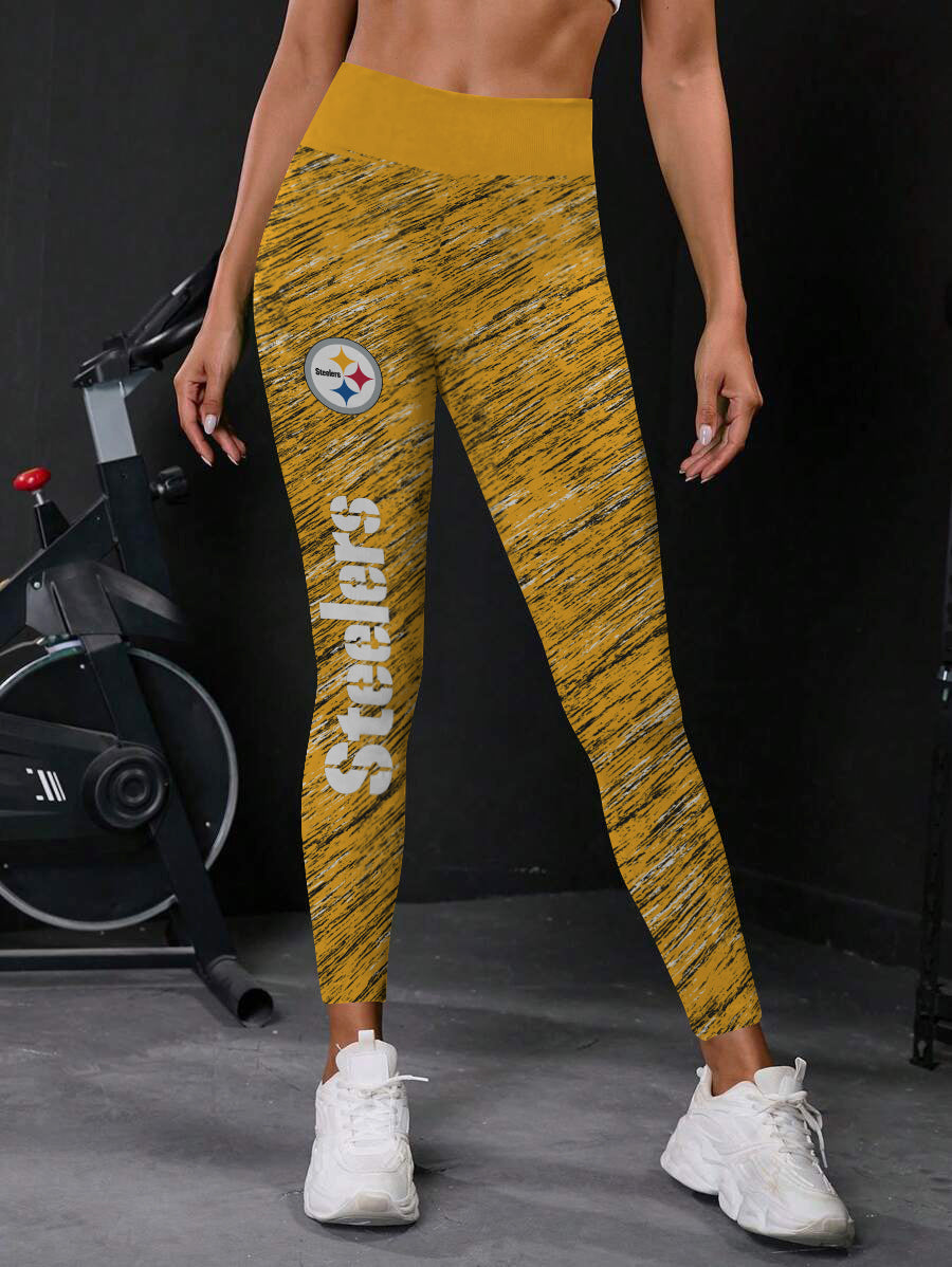 Pittsburgh Steelers High Waist Push Up Printed Leggings (1)