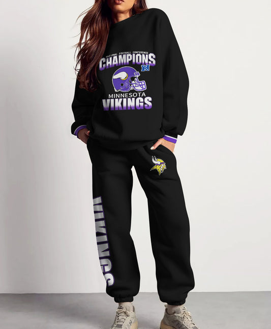 Minnesota Vikings Combo 3D Sweatsuit and Sweatpants Unisex CBSP255