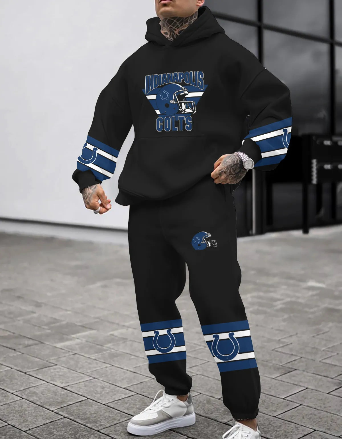 Indianapolis Colts Combo Pullover Hoodie And Sweatpants AZBTPHSP000016