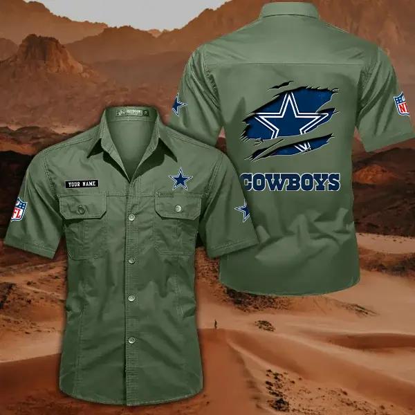 Dallas Cowboys Men’s Short Sleeve Cargo Shirts New 2025 AZBT2DCGS000009