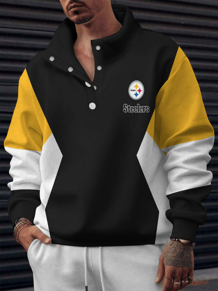 Pittsburgh Steelers Casual Colorful Stand Collar Sweatshirt AZBTSCSW000592