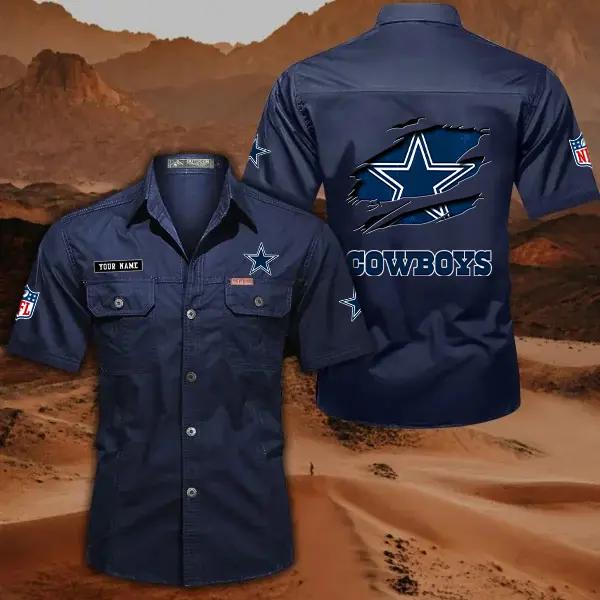 Dallas Cowboys Men’s Short Sleeve Cargo Shirts New 2025 AZBT2DCGS000009