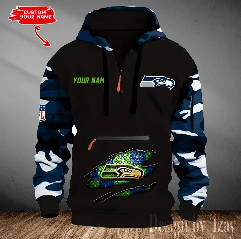 Seattle Seahawks Camouflage Hooded Sweatshirt HA92