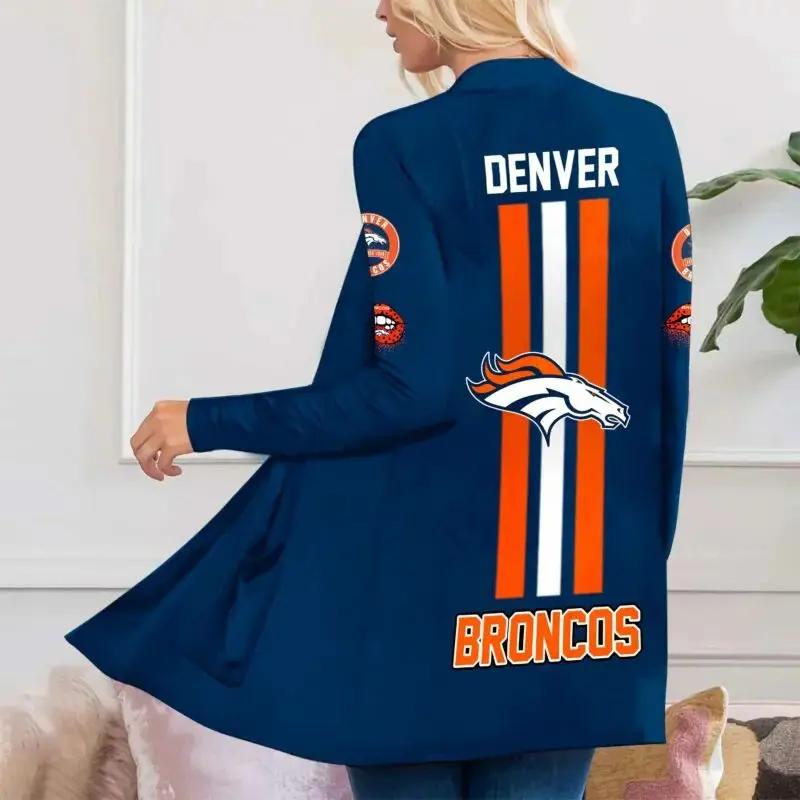 Denver Broncos Women Patch Pocket Cardigan BT056