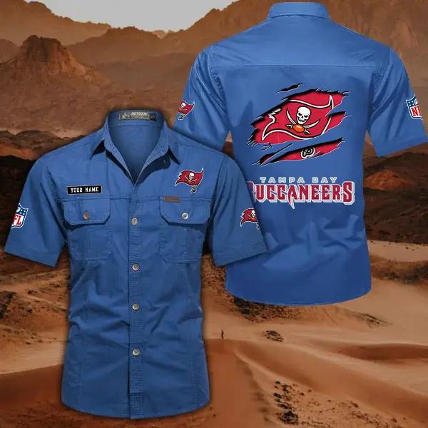 Tampa Bay Buccaneers Men’s Short Sleeve Cargo Shirts New 2025 AZBT2DCGS000029