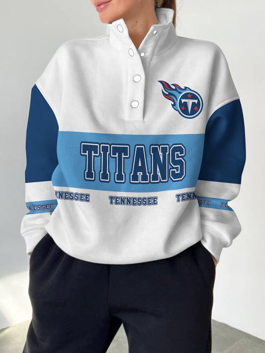 Tennessee Titans Casual Colorful Stand Collar Sweatshirt AZBTSCSW000319