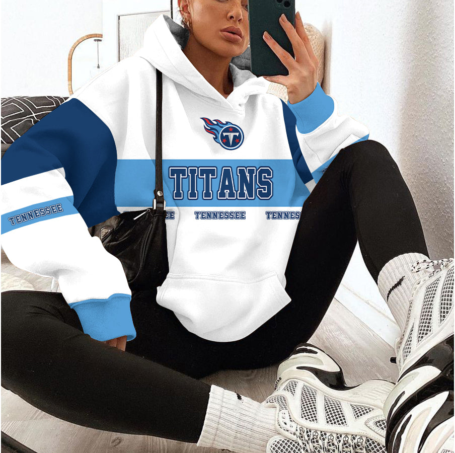 Tennessee Titans Printed Hooded Pocket Pullover Hoodie AZBTPH000097