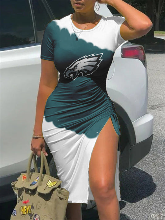 Philadelphia Eagles Slit Bodycon Dress  AZBTSBD000114