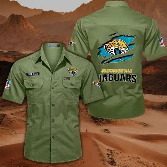 Jacksonville Jaguars Men’s Short Sleeve Cargo Shirts New 2025 AZBT2DCGS000015