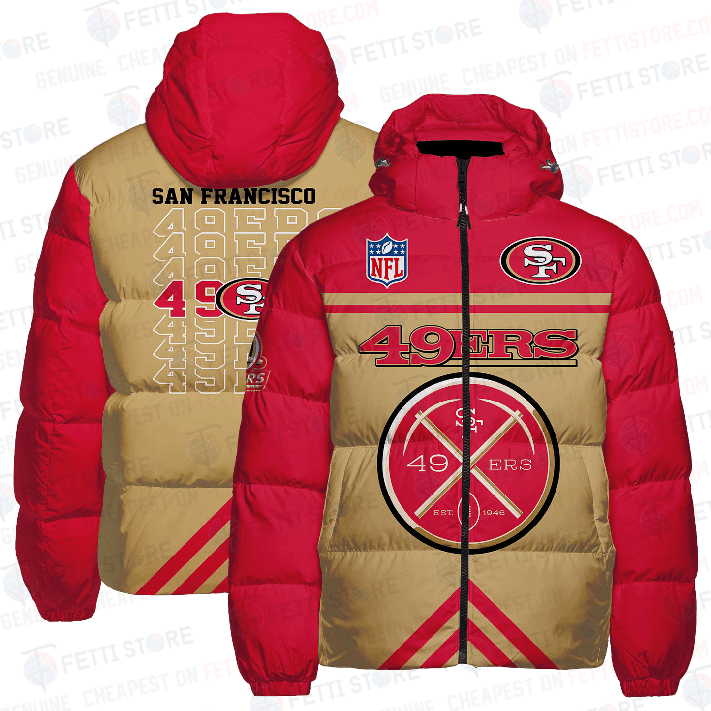 San Francisco 49ers CozyCloud Down Jacket AZBTDWJ000369