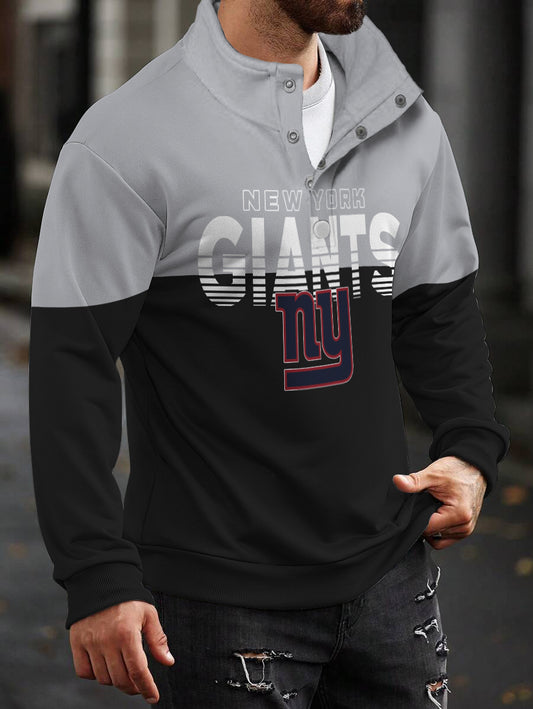 New York Giants Casual Colorful Stand Collar Sweatshirt AZBTSCSW000487