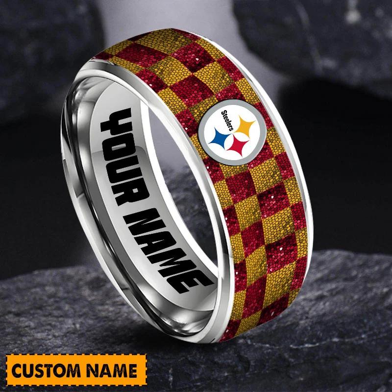 Pittsburgh Steelers Special Stainless Ring Custom Name AZBTSR000017