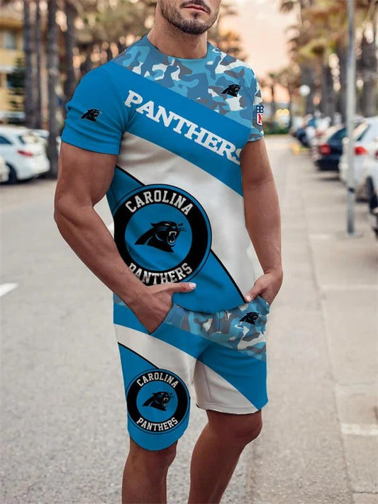 Carolina Panthers T-shirt and Shorts AZTS489