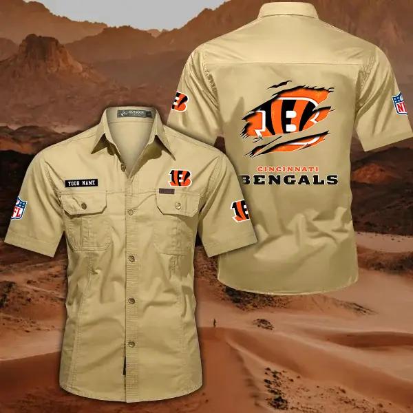 Cincinnati Bengals Men’s Short Sleeve Cargo Shirts New 2025 AZBT2DCGS000007